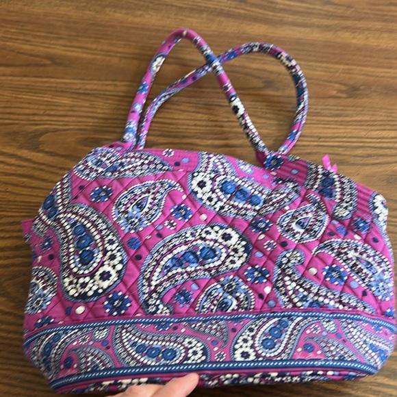 Vera Bradley Angle Tote Boysenberry - Picture 3 of 11